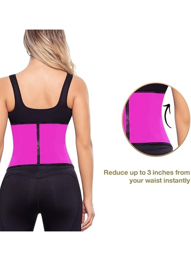 Kebeier™ Women’s Corset Waist Trainer Faja Deportiva, Workout Waist Cincher for Tummy Control & Body Shaping, Queen Pink (Small) - Image 3